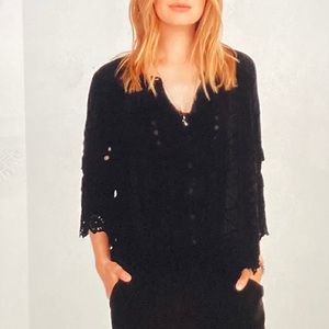 Johnny Was Top, Black Ari Button Down Blouse